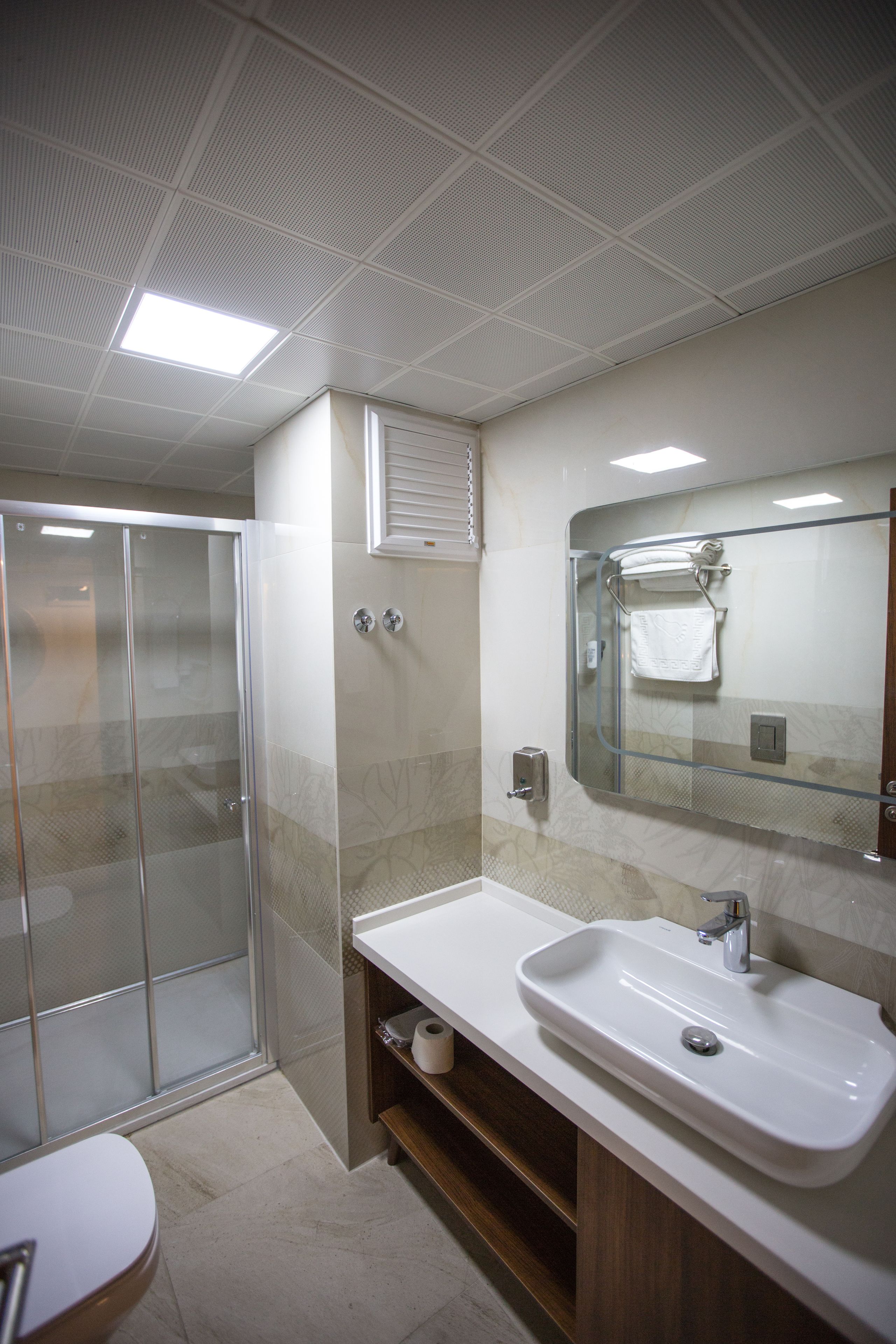 deluxe suite, city view | bathroom | shower, free toiletries, hair dryer, bathrobes