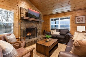 TV, fireplace, offices