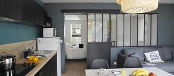 CHARMING APARTMENT WITH TERRACE IN A QUIET RESIDENCE NEAR JONZAC CENTER