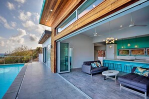 Terrace/patio - Luxury St Croix Home w/ Oceanfront Pool & Views (Slob)