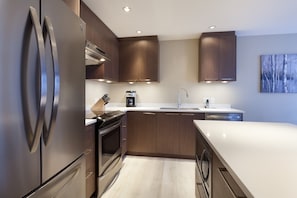 Renovated kitchen with induction cooktop