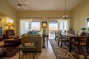 TV, DVD player, books