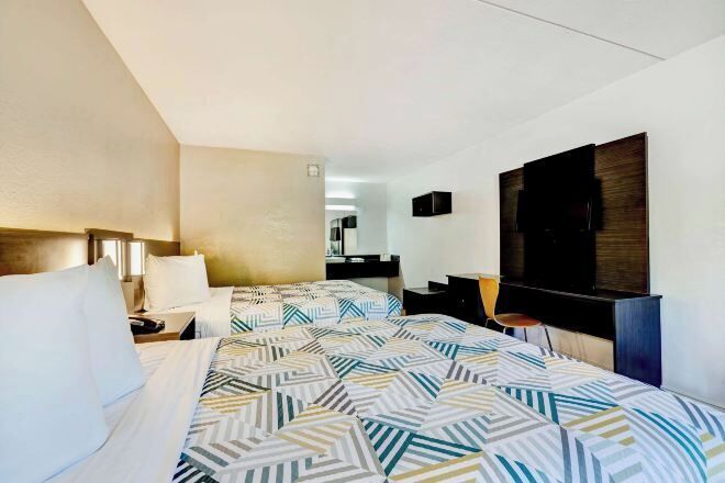 Desk, blackout drapes, iron/ironing board, free WiFi