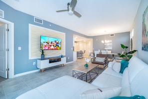 Living area - AB201 Storey Lake Condo 3 bed 2 bath Free Waterpark (Kissimmee)