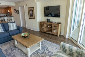 TV, DVD player, books