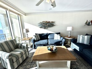 TV, DVD player, books