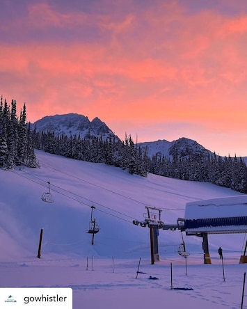 Alpenglow on Whistler Blackcomb.