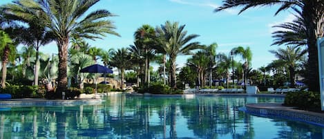 Outdoor pool, a heated pool