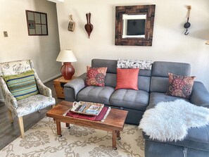 Télévision, cheminée, livres