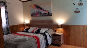Habitación doble Deluxe, 1 cama Queen size, baño privado | Camas Select Comfort, wifi gratis y ropa de cama 