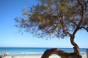 En la playa