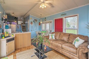 TV, DVD player, stereo