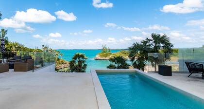 Spectaculaire nouveau domaine en bord de mer sur Calm Caribbean Cove; Plage privée, piscine