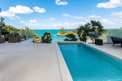 Spectacular Beachfront Estate on Calm Caribbean Cove; Private Beach, Htd.Pool