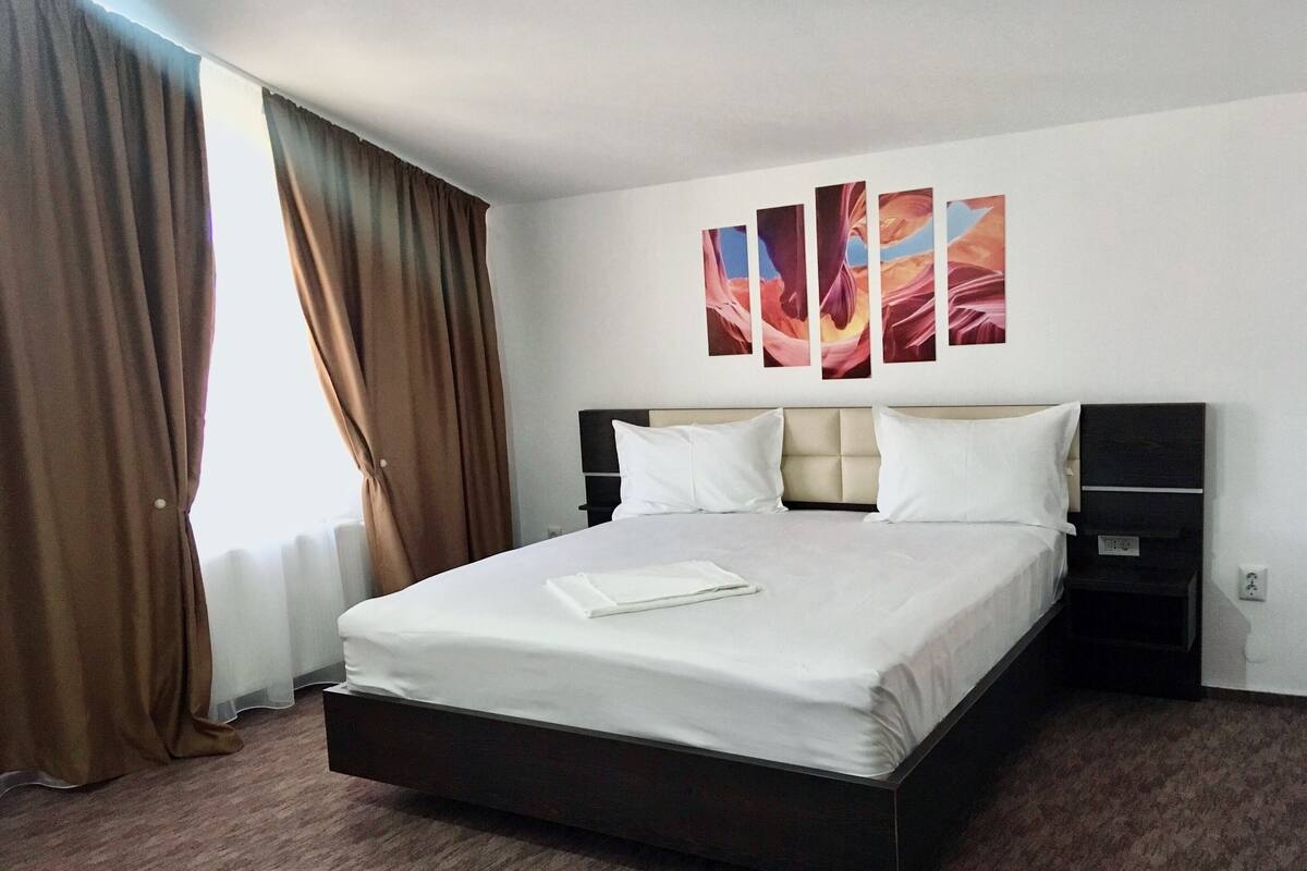 Individually decorated, individually furnished, desk, iron/ironing board