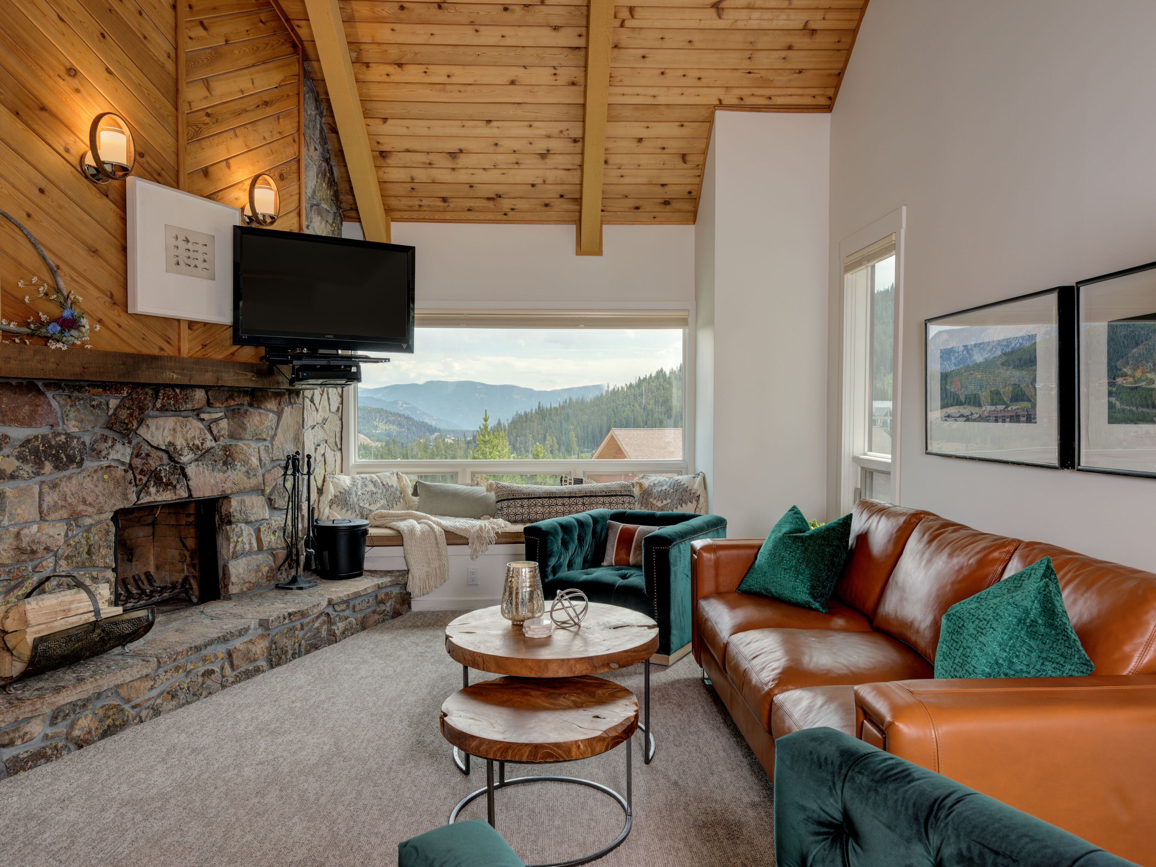 TV connectée, cheminée, jeux vidéo, lecteur de DVD