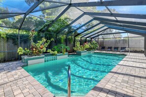 Outdoor pool, a heated pool