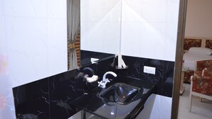 Classic Double or Twin Room, 1 Queen Bed, Smoking | Bathroom | Shower, free toiletries, hair dryer (on request), slippers