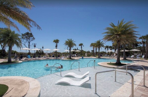Outdoor pool, a heated pool