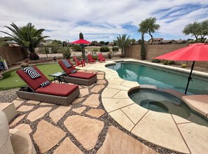 Pool - Stunning 3 Bed, 2 Bath Home with private Pool, Spa, and Scenic Golf Course Views (San Tan Valley)