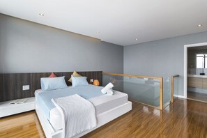 Luxury Penthouse, City View | 1 bedroom, laptop workspace, blackout drapes, iron/ironing board