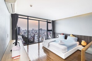 Luxury Penthouse, City View | View from room