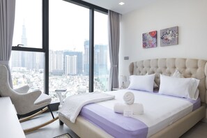 Appartement Luxe, 2 chambres, vue ville