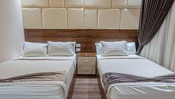 Egyptian cotton sheets, premium bedding, memory-foam beds, minibar