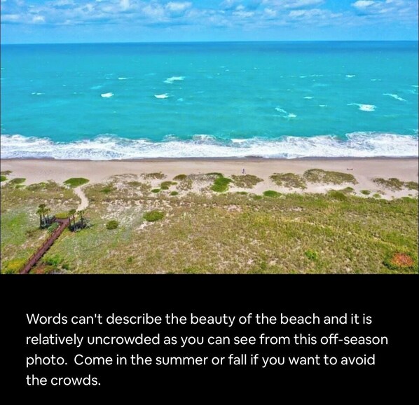 Beach nearby, sun loungers, beach towels