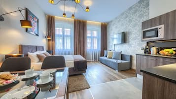 1 habitación y ropa de cama de alta calidad