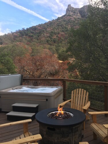 Little Bear Cottage Private,Luxury Getaway!SPA! FIRE PIT! 3 MLS FROM SNP