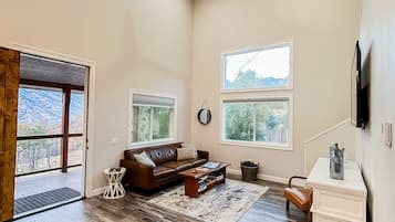 Una Smart TV, una chimenea