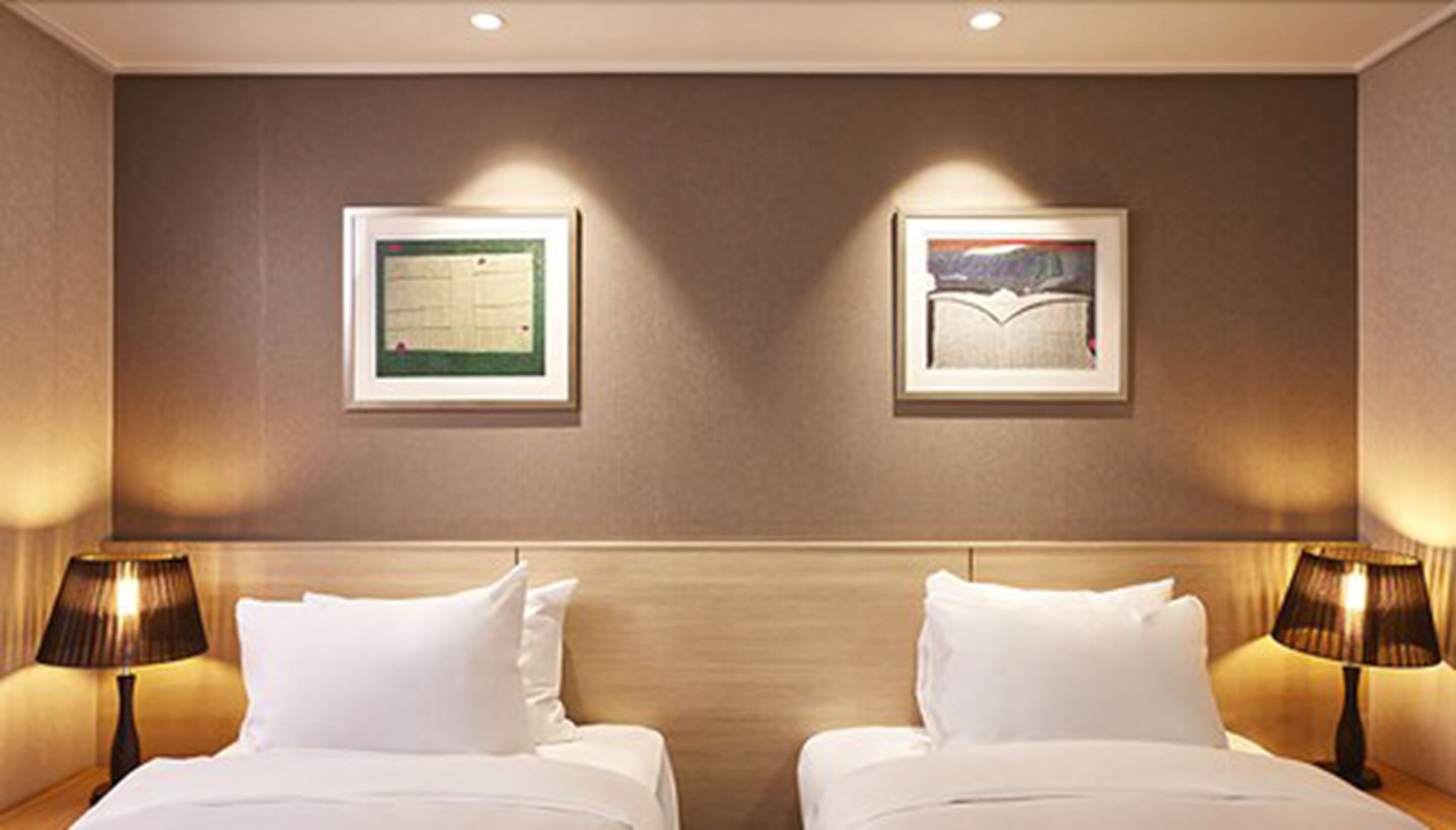 twin room | premium bedding, down duvets, blackout curtains, iron/ironing board