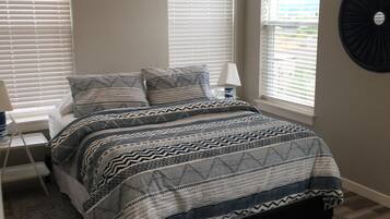 2 bedrooms, iron/ironing board, travel crib, free WiFi