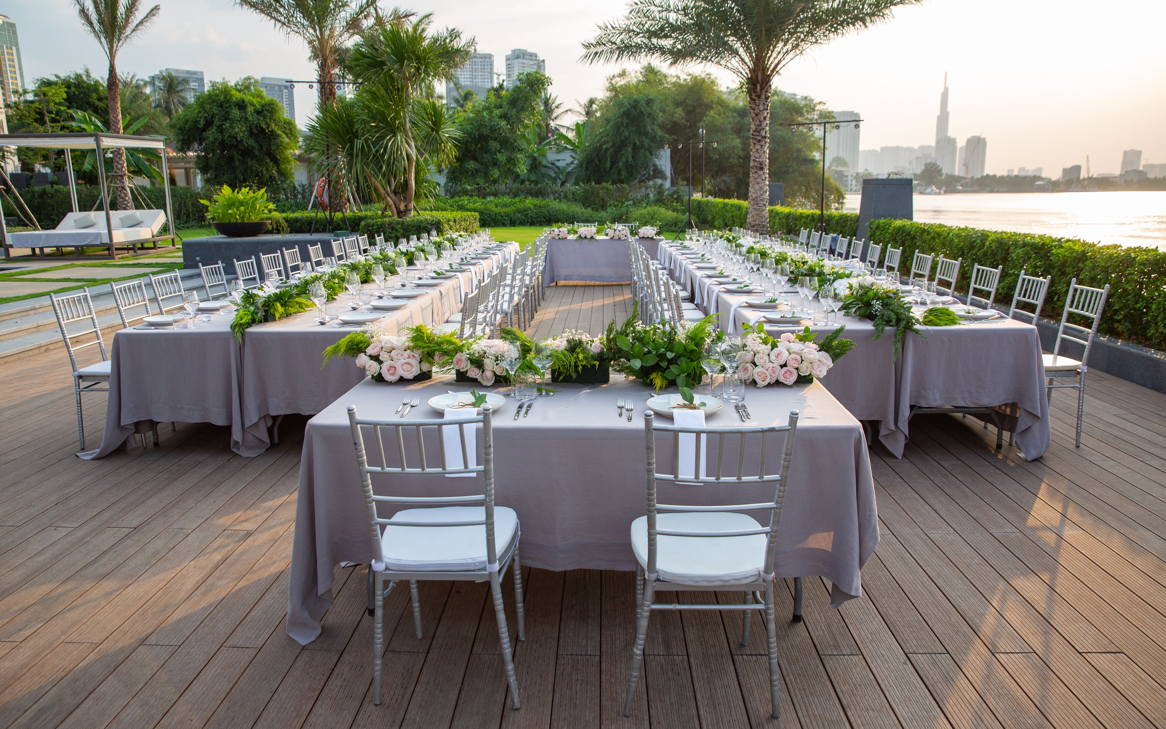 outdoor wedding area