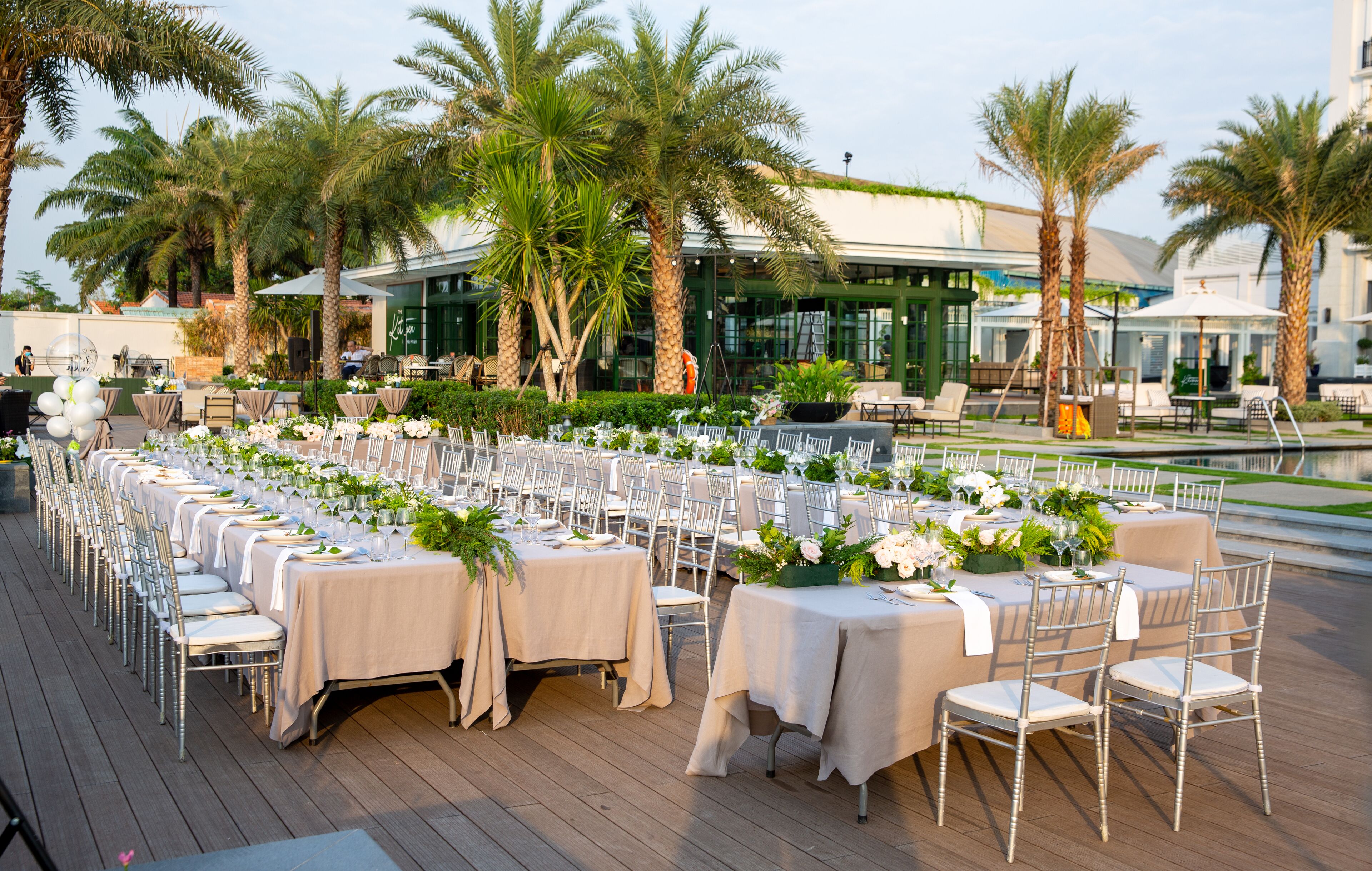 outdoor wedding area