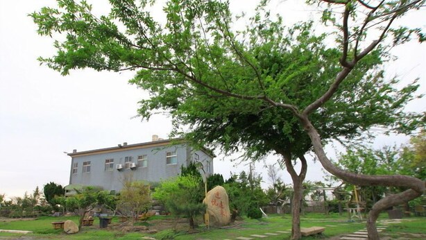 A residential area with a house, a tree, and a stone pathway. - Duan Yuan Homestay (Lukang)
