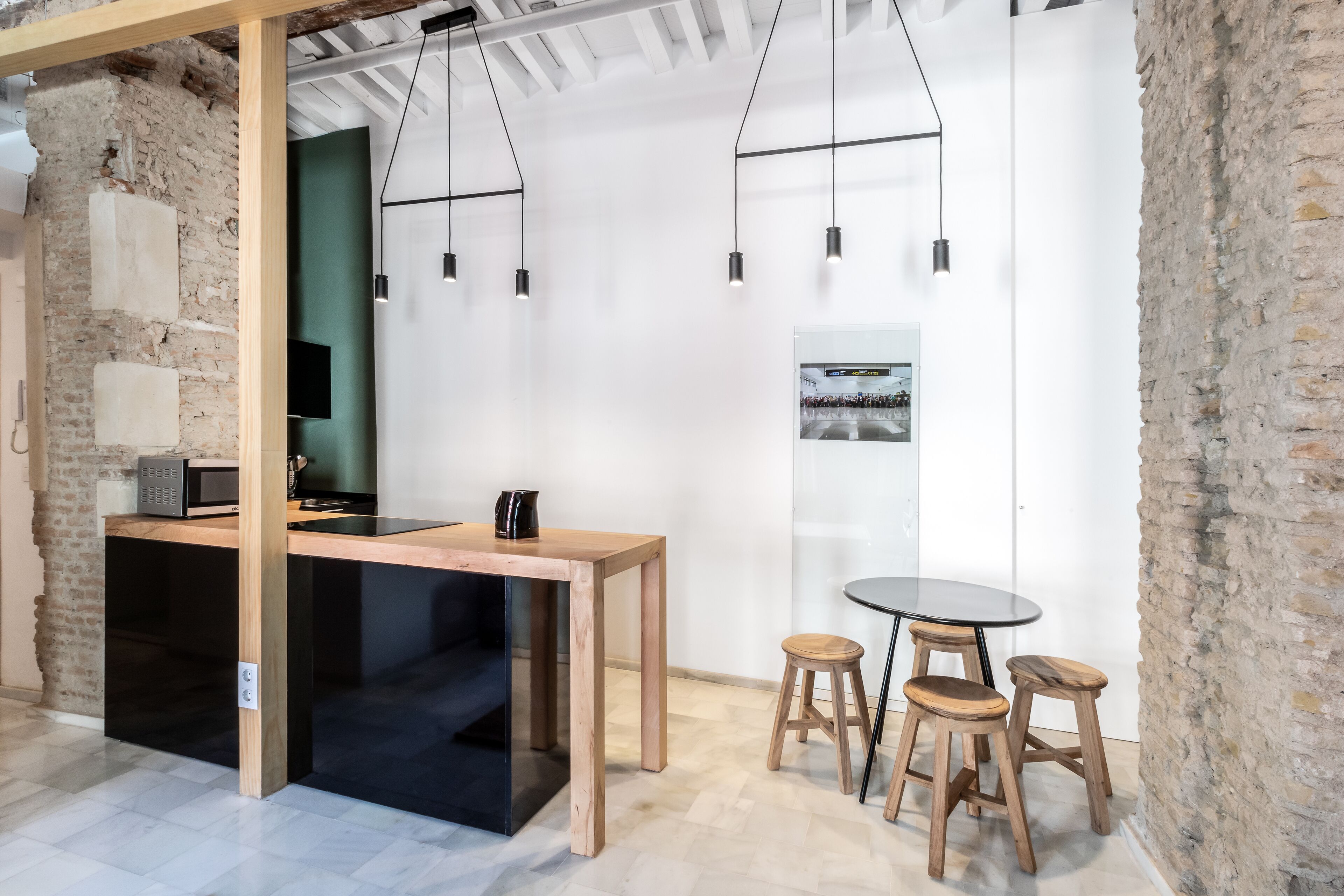 Deluxe Apartment, 1 Bedroom | Private kitchen | Full-sized fridge, microwave, oven, stovetop