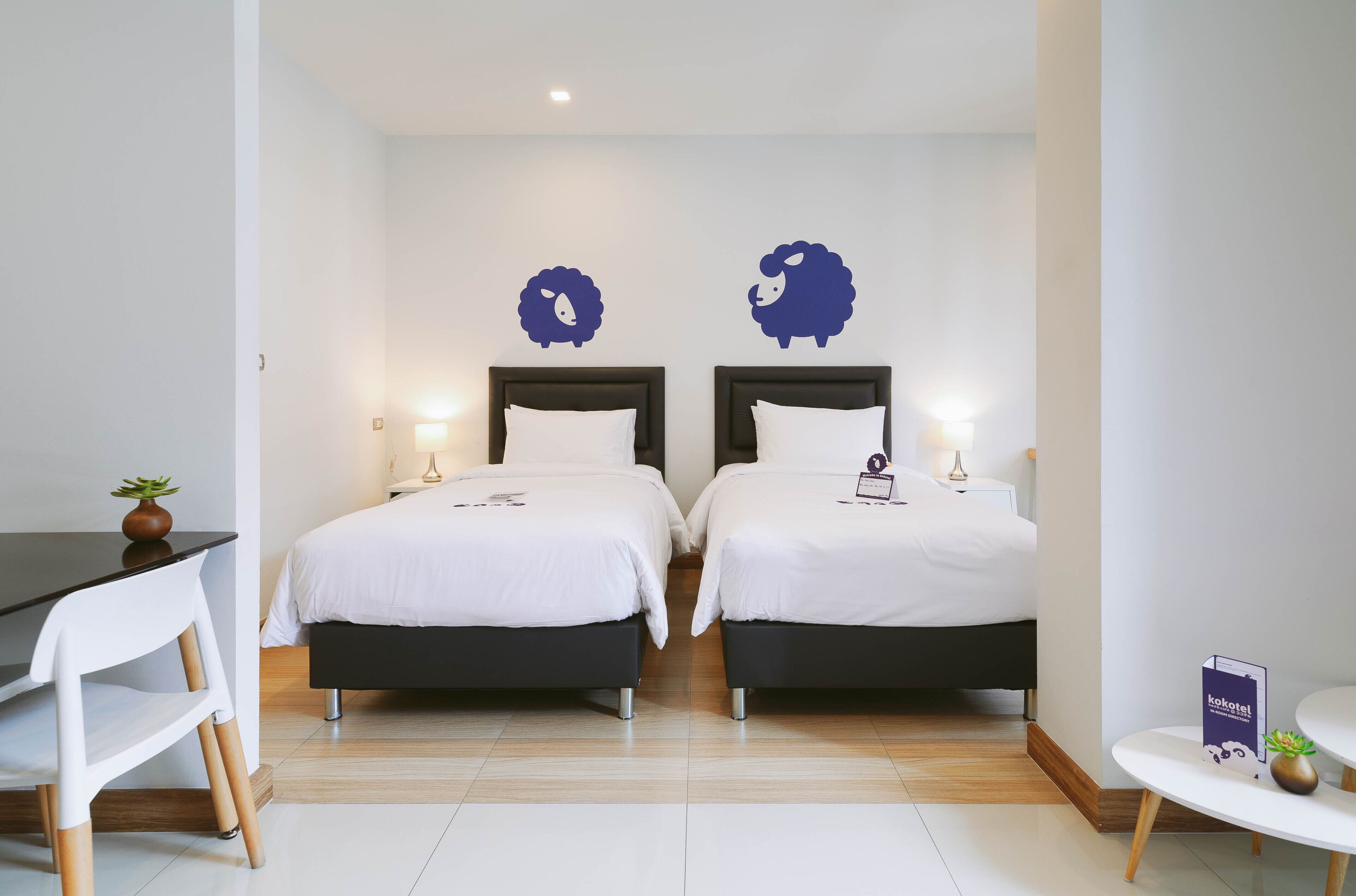 twin room | desk, blackout curtains, free wifi, bed sheets