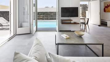 Luksusvilla, bassengutsikt | Utsikt fra rommet