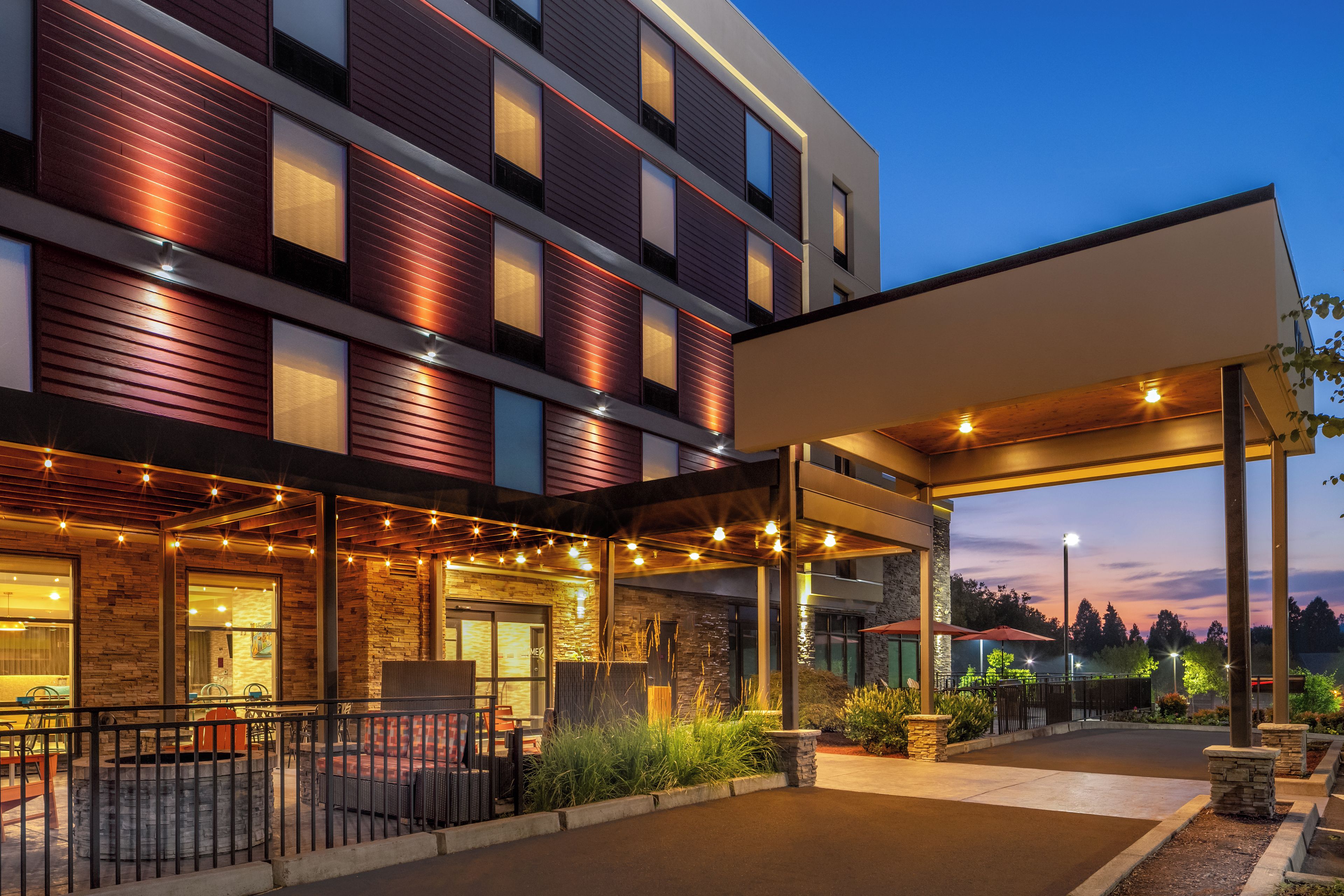 Front of property – evening/night