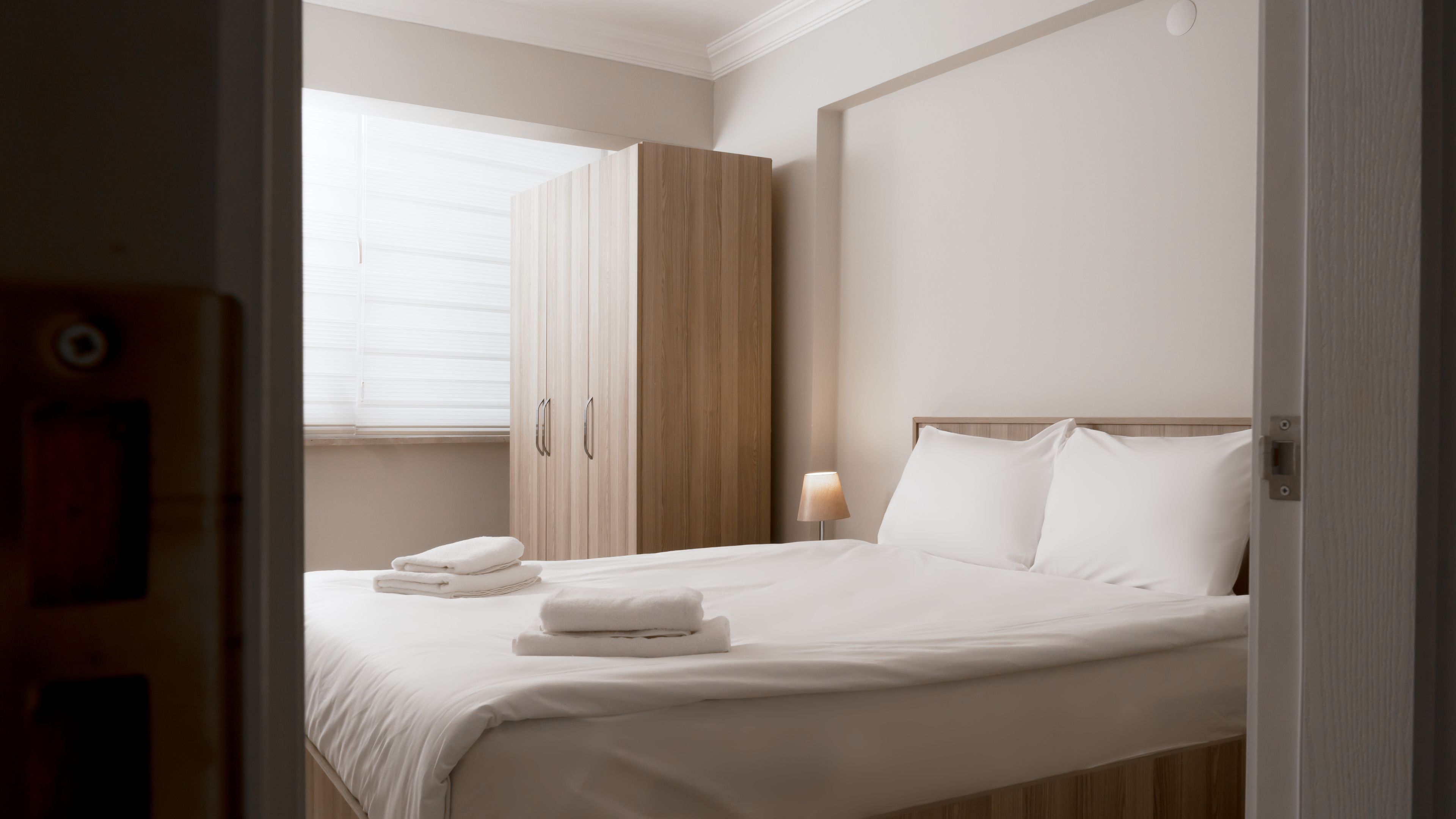 Individually decorated, individually furnished, desk, blackout drapes