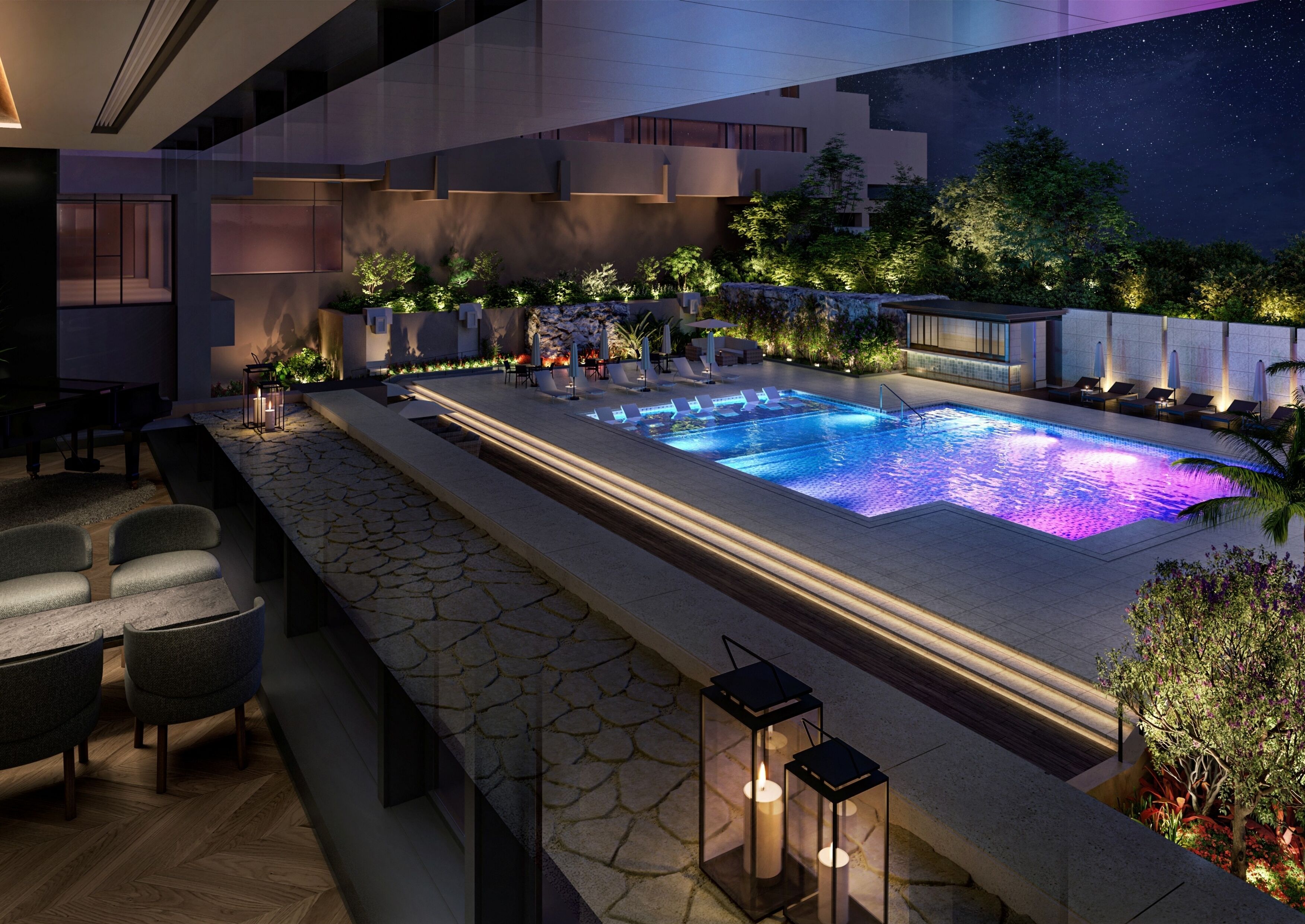 Seasonal outdoor pool