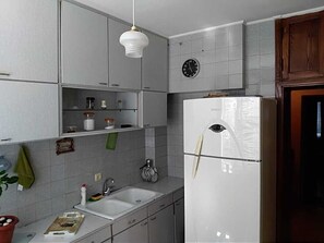Fridge, microwave, stovetop, coffee/tea maker - Apartment with Sharko (Didube-Chugureti)