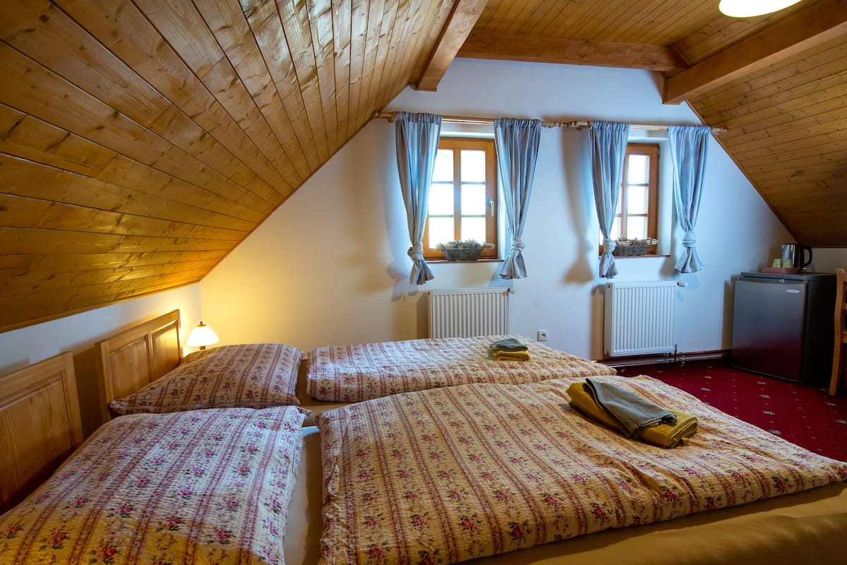 Blackout curtains, soundproofing, cots/infant beds, rollaway beds