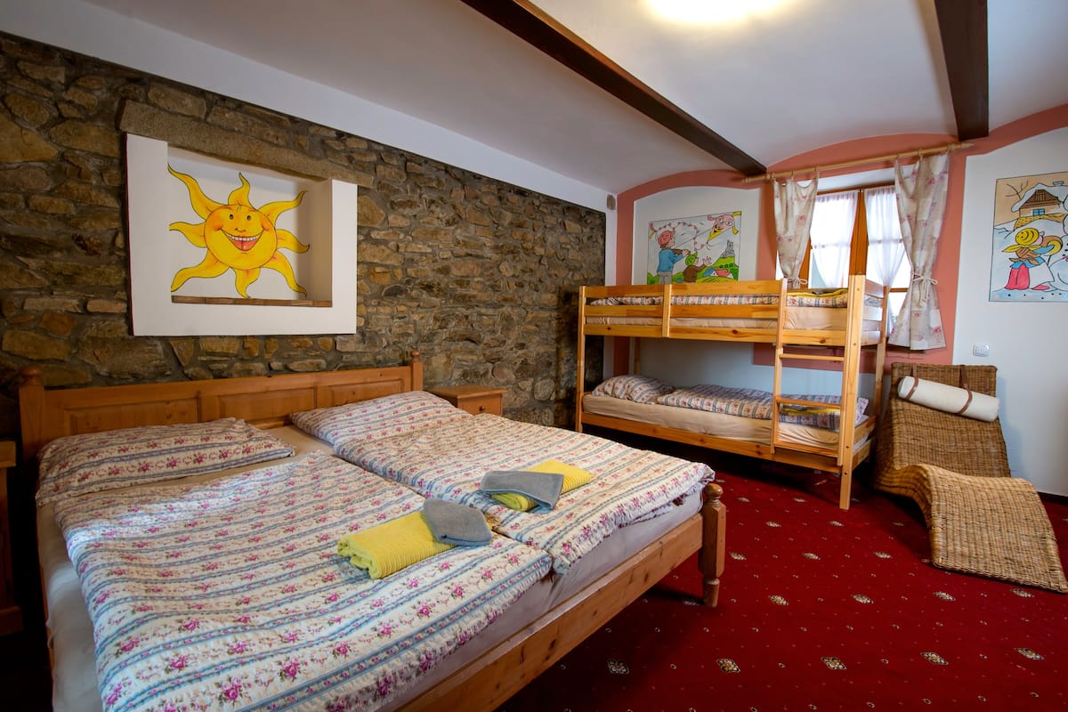 Blackout curtains, soundproofing, cots/infant beds, rollaway beds