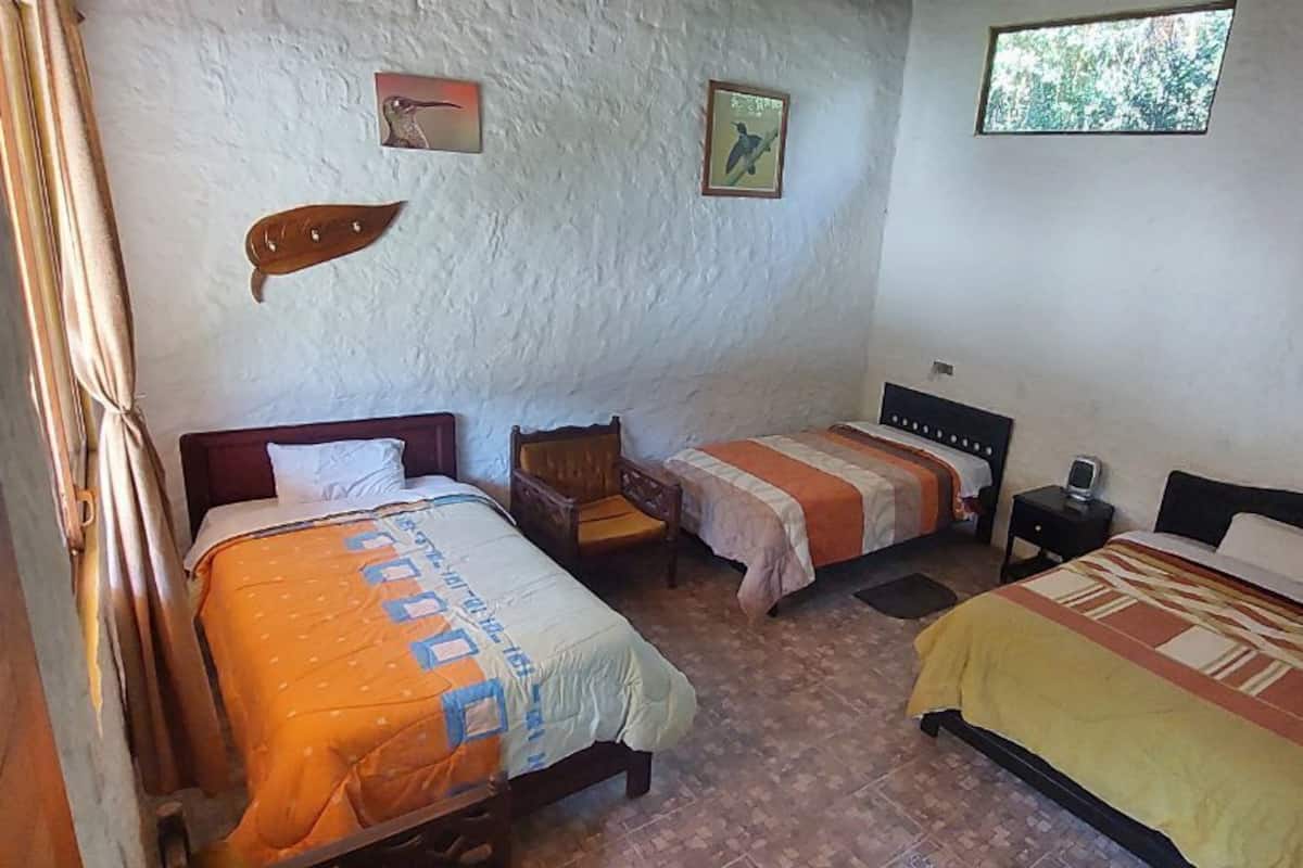 Family Quadruple Room, Mountain View | Laptop workspace, soundproofing, WiFi (free), bed sheets