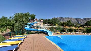 2 AuĂenpools, Sonnenschirme, LiegestĂŒhle