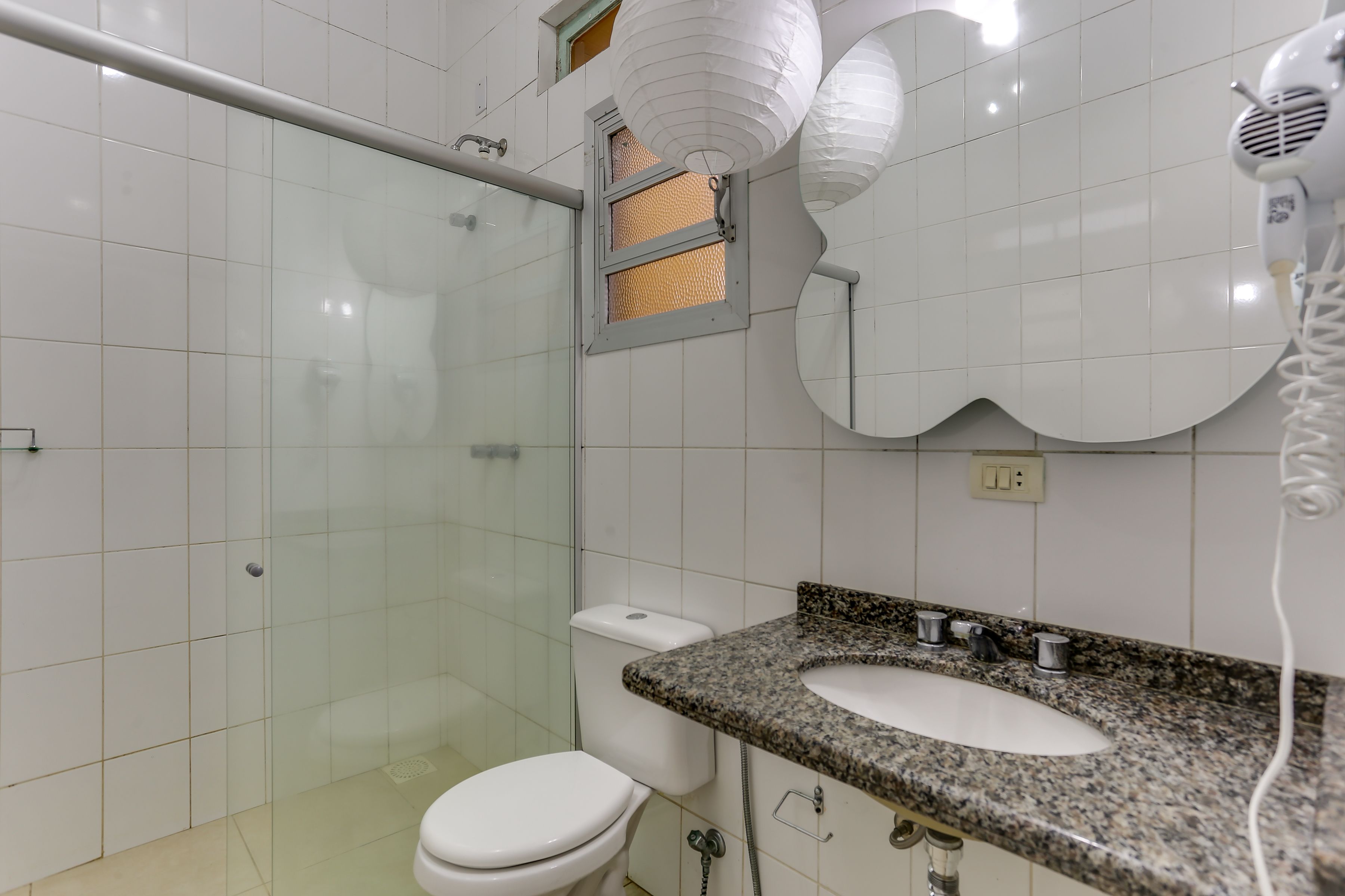 shower, towels, soap, toilet paper