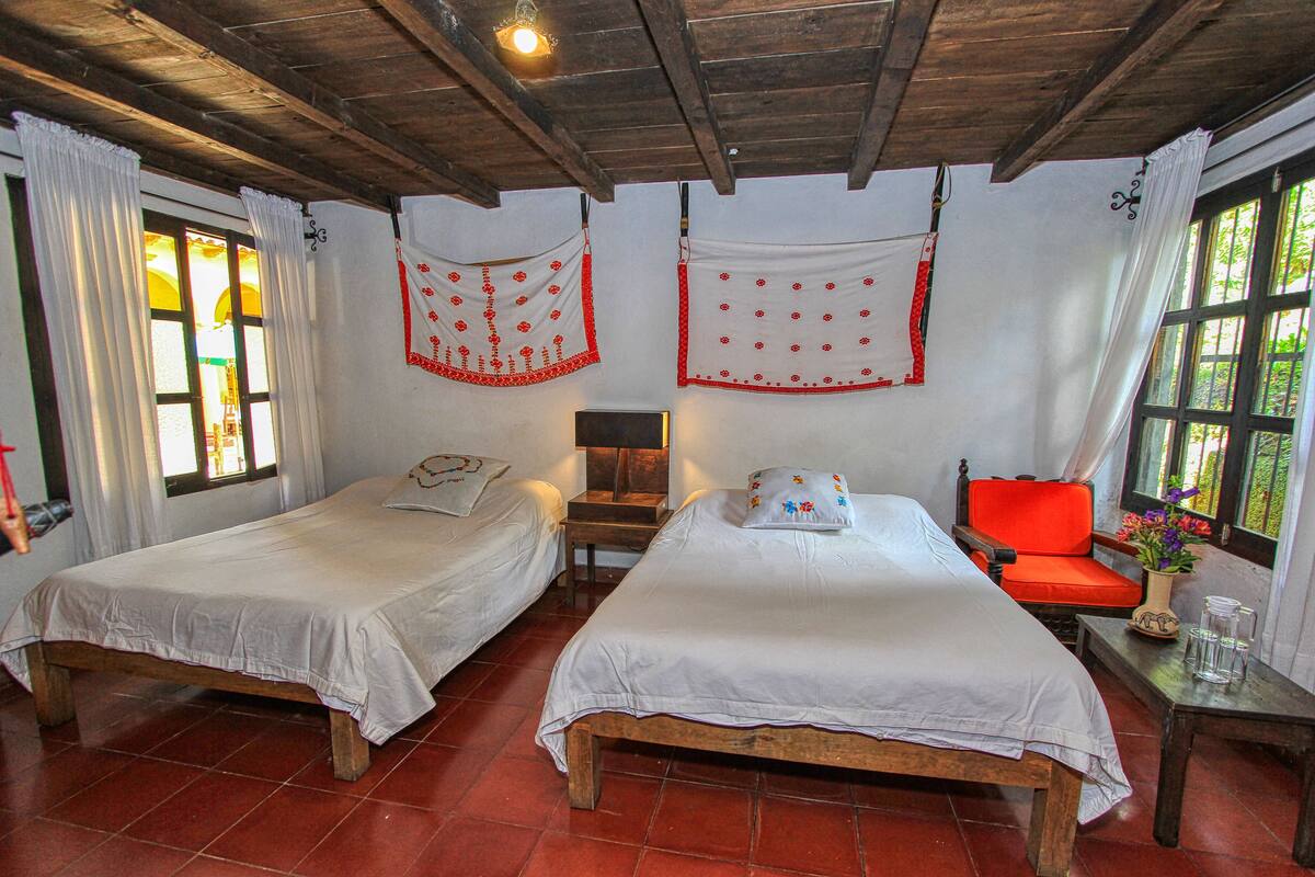 Standard Quadruple Room, 2 Double Beds | Free WiFi, bed sheets
